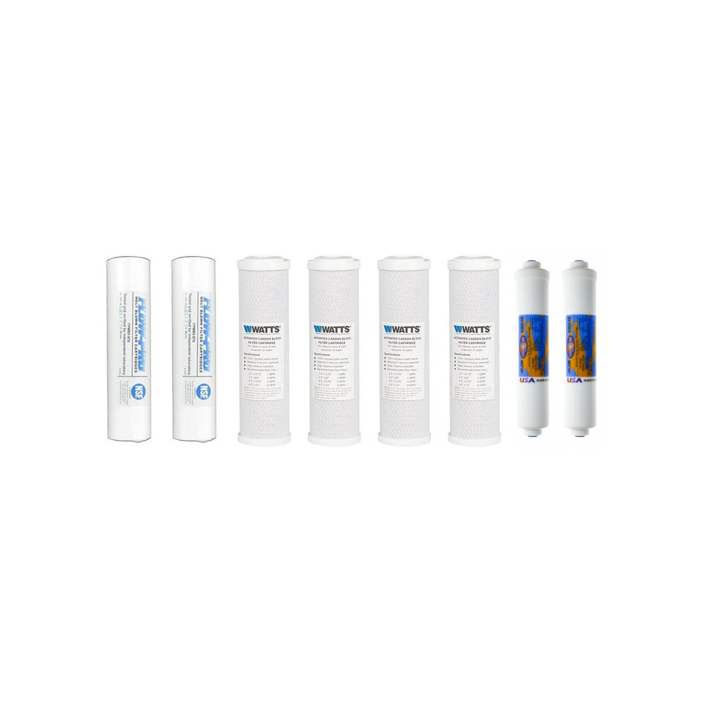 Replacement 10" Cartridge Bundle for the Watts W-525P 50 GPD Certified Five-Stage Reverse Osmosis System with Booster Pump - Without RO Membrane